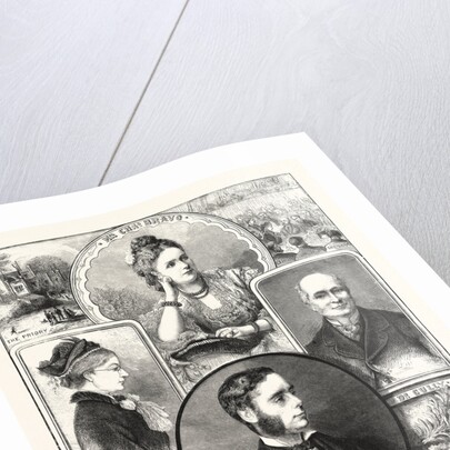 The Balham Mystery, Portraits of the Late Mr. Bravo, Mrs. C. Bravo, Mrs. Cox, and Dr. Gully by Anonymous