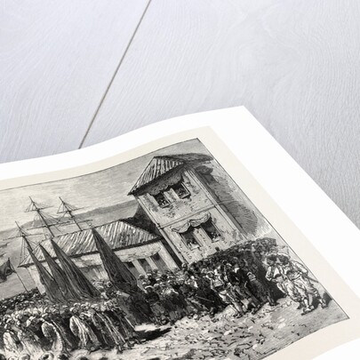 The War in the East, Disembarkment of a Band of Softas at Salonica, En Route for Servia, Serbia by Anonymous