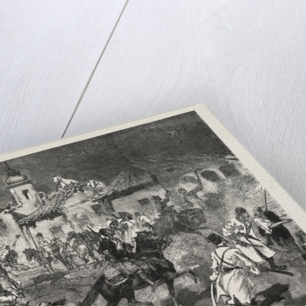 Turko Servia War, Arnauts and Circassians and Burning with Petroleum the Village of Tesica by Anonymous