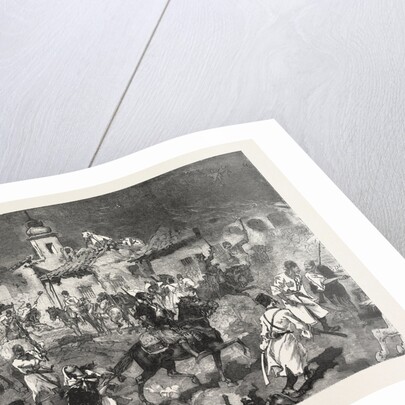 Turko Servia War, Arnauts and Circassians and Burning with Petroleum the Village of Tesica by Anonymous