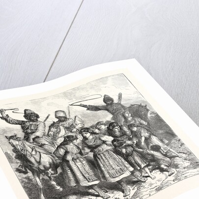 The Turko Servian War, Circassians Carying Off Bulgarian Women and Children, Turkey, Serbia by Anonymous