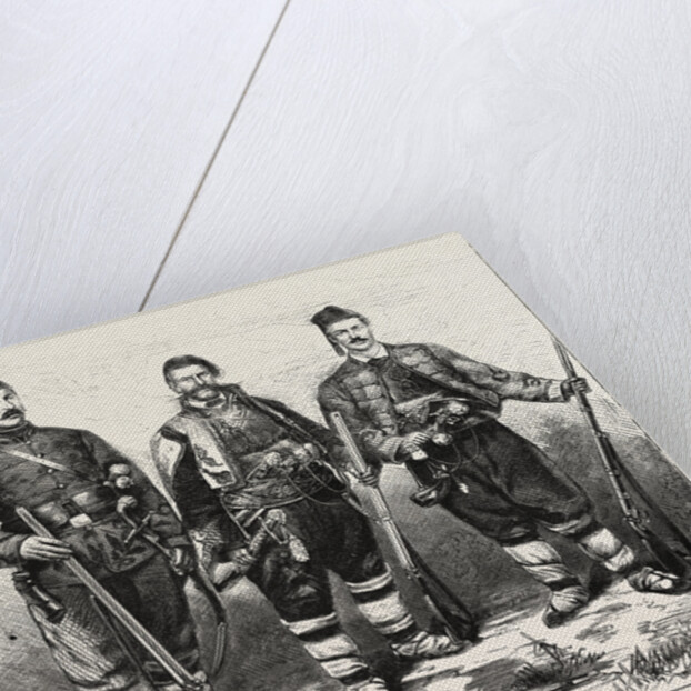 The War, Two Members of the Young Bulgarian on the Right by Anonymous