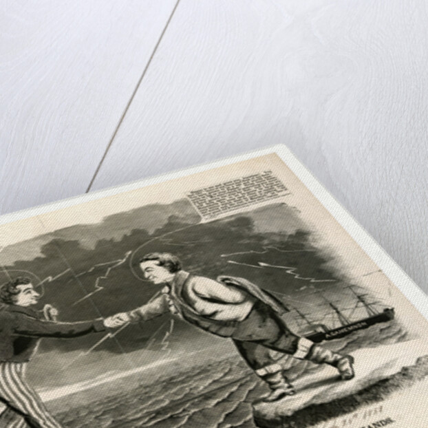 The Laying of the Cable: John and Jonathan Joining Hands, 1858 by Anonymous