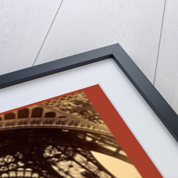 Crowd of People Walking Under the Base of Eiffel Tower, View Toward the Central Dome, Paris Exposition, 1889, France by Anonymous