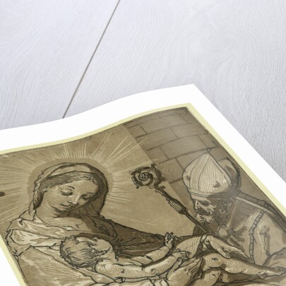 The Virgin, Child, and a Bishop, Andreani, Andrea, Approximately 1560-1623 by Anonymous