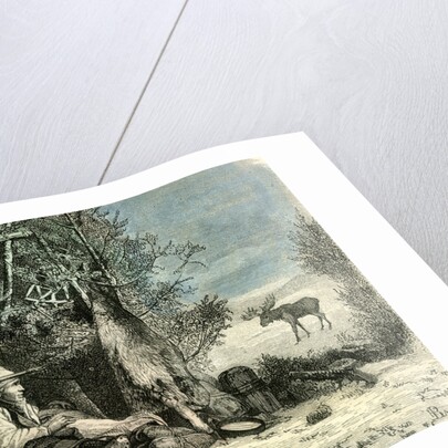 Caribou Hunt Canada 19th Century by Anonymous