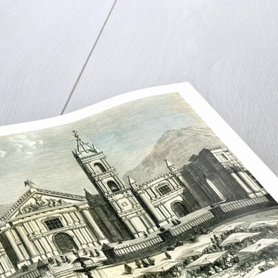 Arequipa Square and Cathedral 1869 Peru by Anonymous