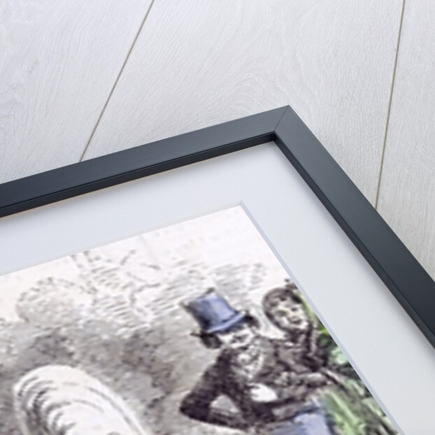 Holiday Group in Hampton Court Gardens London 1843 by Anonymous