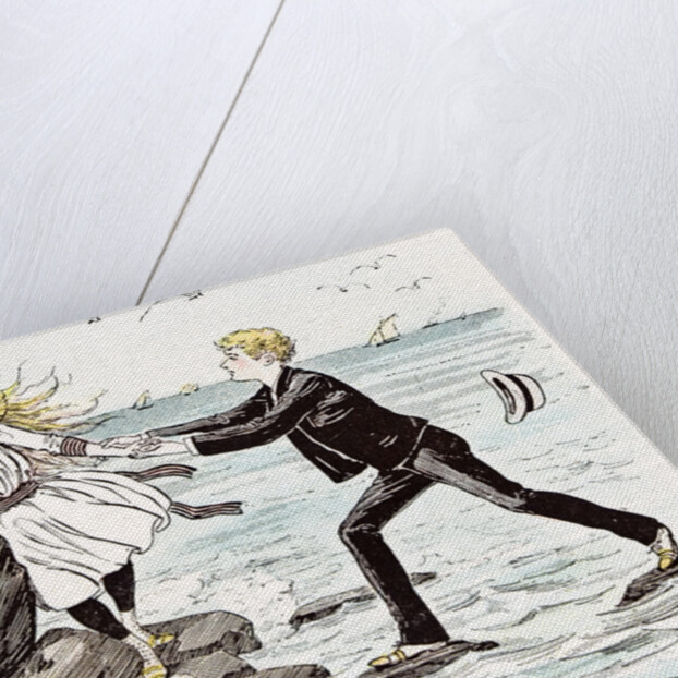 A Maiden in Distress in Hastings Britain 1892 by Anonymous