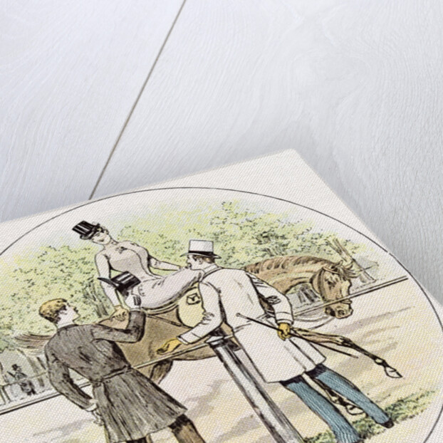 Lady on Her Horse in 1892 by Anonymous