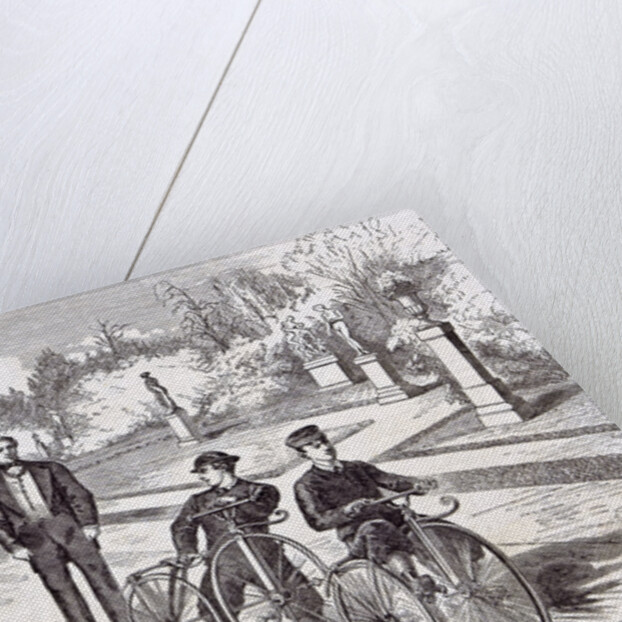 Bicycles in the Garden of the Tuileries Paris 1869 by Anonymous