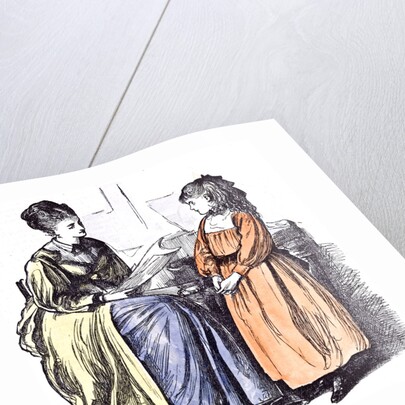 Girl and New Governess Du Maurier 1874 by Anonymous