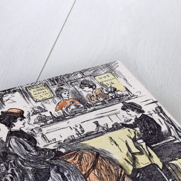 Governess and Boy at the Restaurant 1873 by Anonymous