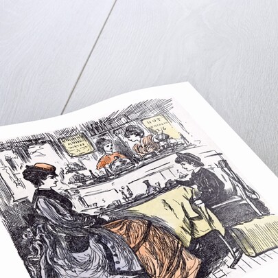 Governess and Boy at the Restaurant 1873 by Anonymous