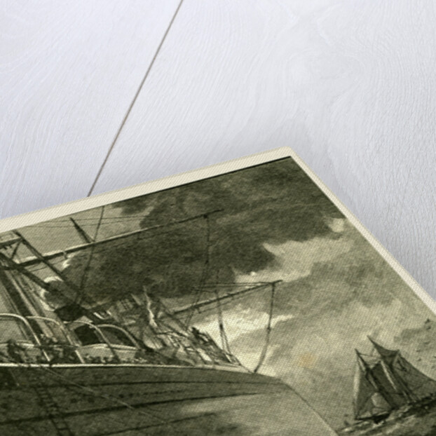 Taking the Pilot on board off New York, 1891 by Anonymous