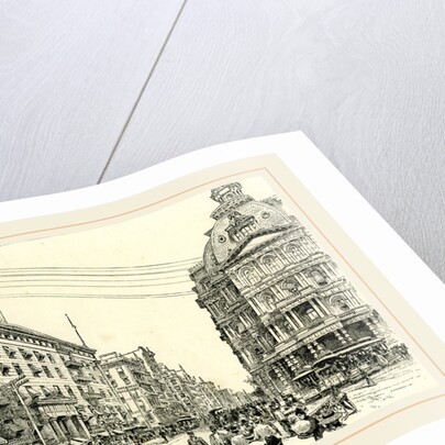 Broadway, showing Astor house and the post office, US, 19th century by Anonymous