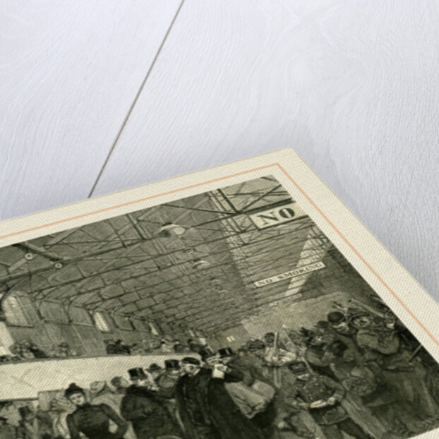 New York, 1891, Custom officers examining the baggage. Arrival of a steamer by Anonymous