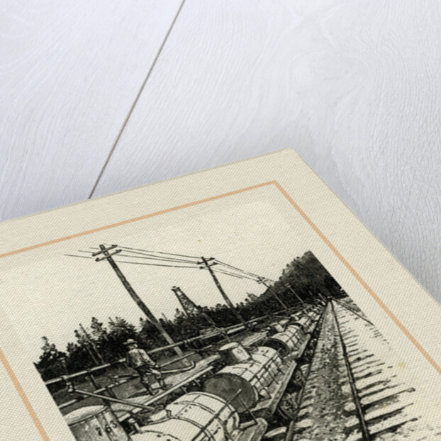 Pennsylvania, an Oil Siding, Petroleum Train, and Pumping Station, 19th century by Anonymous