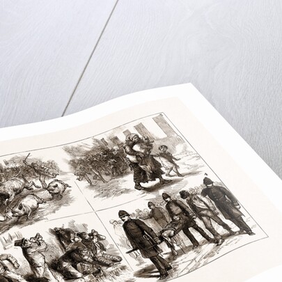 Incidents At The Great Fire In Dublin, Ireland; 1875 by Anonymous