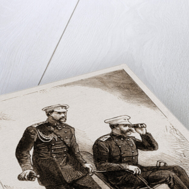 The Russo-turkish War: The Czar Alexander II. And The Grand Duke Nicholas Watching The Attack On Plevna, 1877 by Anonymous