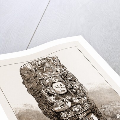 Antiquities Of Central America: Stone Column Found At Copan by Anonymous