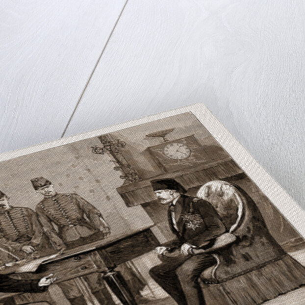 The French Occupation Of Tunis, The Bey Signing The Treaty With France At The Bardo Palace by Anonymous