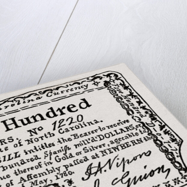 Fac-simile of North Carolina Shin-plaster, 1780 by Anonymous