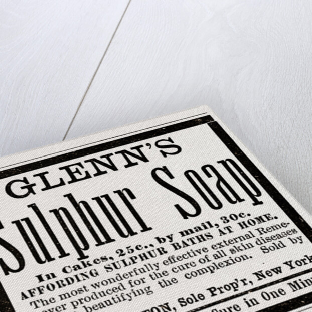 Glenn's Sulphur Soap, 1880, USA by Anonymous