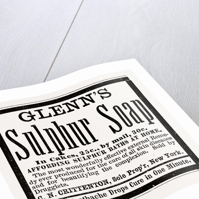 Glenn's Sulphur Soap, 1880, USA by Anonymous