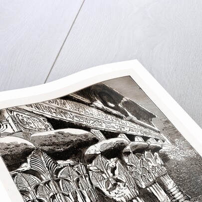 Capitals And Architrave of the Temple At Esneh, 1880, Egypt by Anonymous