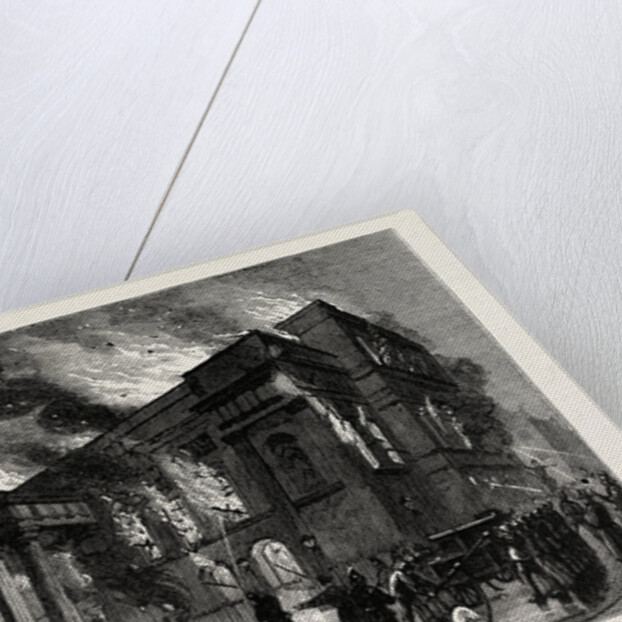 Burning of Covent Garden Theatre in 1856 by Anonymous