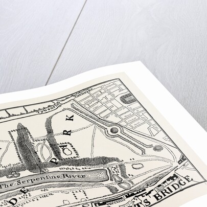 Hyde Park. Rocque's Map 1748 by Anonymous