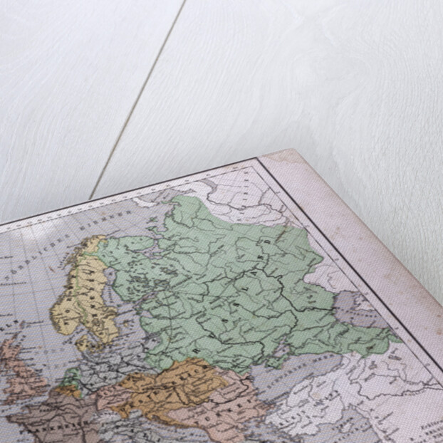 Europe, Europa, antique map 1869 by Th. von Liechtenstern and Henry Lange