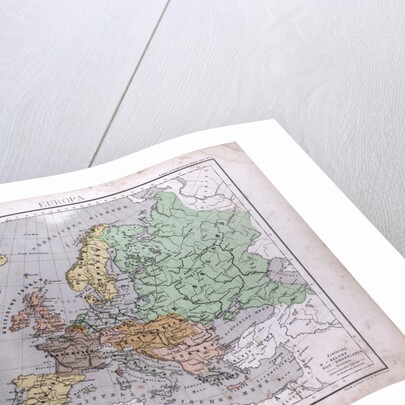 Europe, Europa, antique map 1869 by Th. von Liechtenstern and Henry Lange