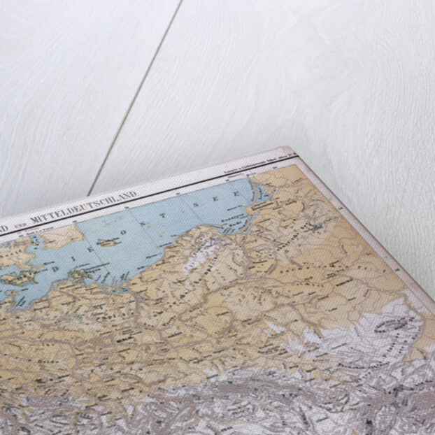 North and Middle Germany, Nord und Mittel Deutschland, antique map 1869 by Th. von Liechtenstern and Henry Lange