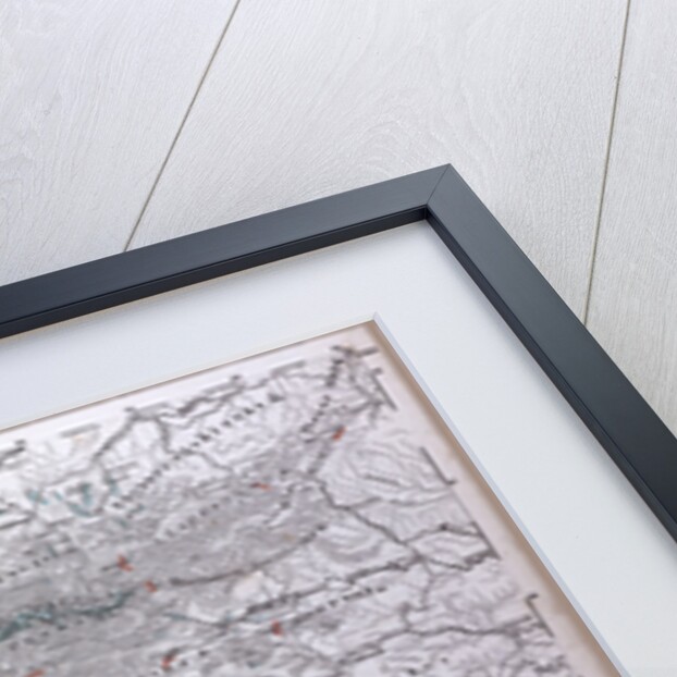 Alps, Alpengebiet, antique map 1869 by Th. von Liechtenstern and Henry Lange