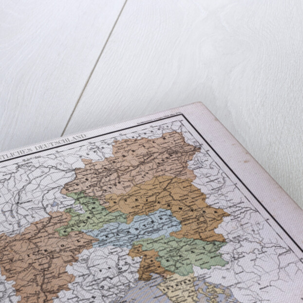 South East Germany, Sudostliches Deutschland, antique map 1869 by Th. von Liechtenstern and Henry Lange