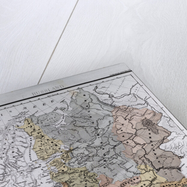 Russia, antique map 1869 by Th. von Liechtenstern and Henry Lange