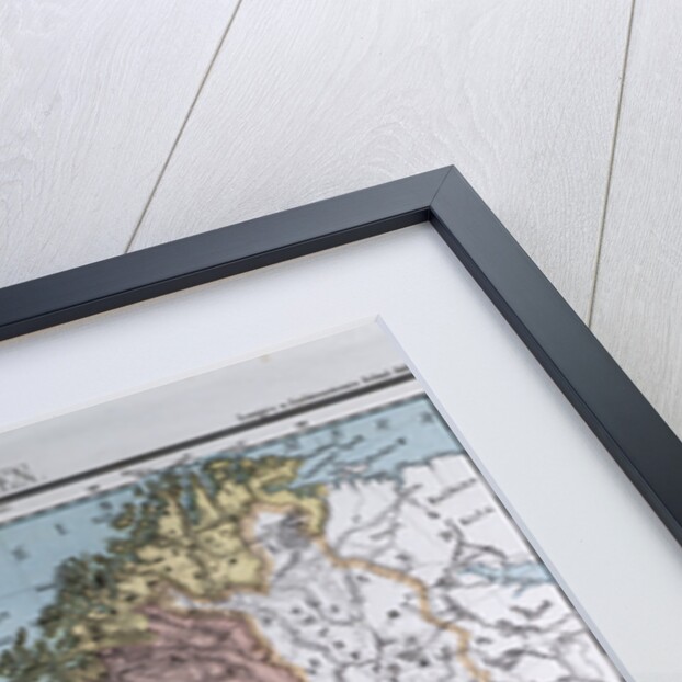 Scandinavia, Northern Europe, antique map 1869 by Th. von Liechtenstern and Henry Lange