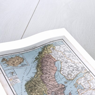 Scandinavia, Northern Europe, antique map 1869 by Th. von Liechtenstern and Henry Lange