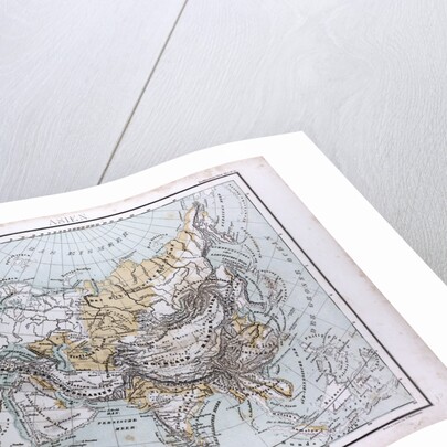 Asia Map, antique map 1869 by Th. von Liechtenstern and Henry Lange