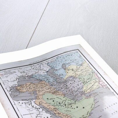 Western Asia or West Asia, antique map 1869 by Th. von Liechtenstern and Henry Lange