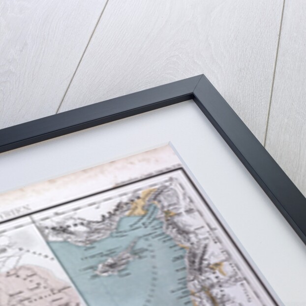 Israel, Syria, Palestina, antique map 1869 by Th. von Liechtenstern and Henry Lange