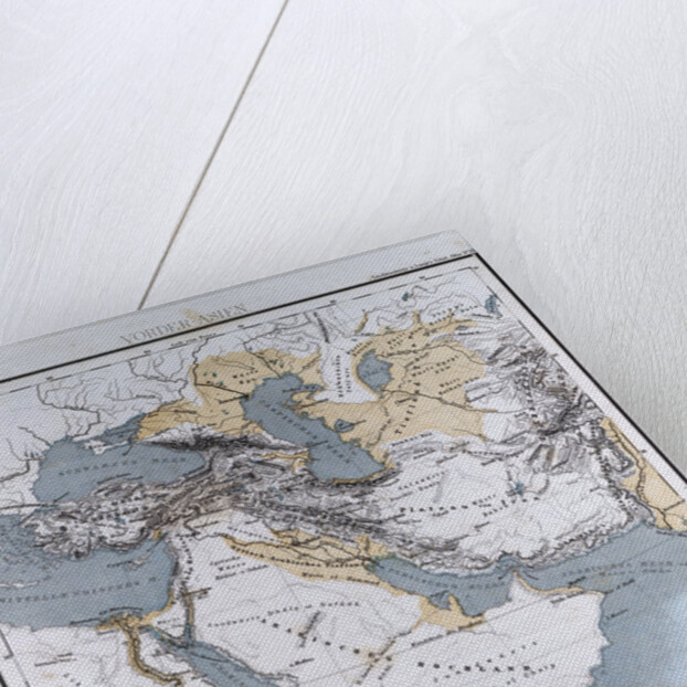 Western Asia or West Asia, antique map 1869 by Th. von Liechtenstern and Henry Lange