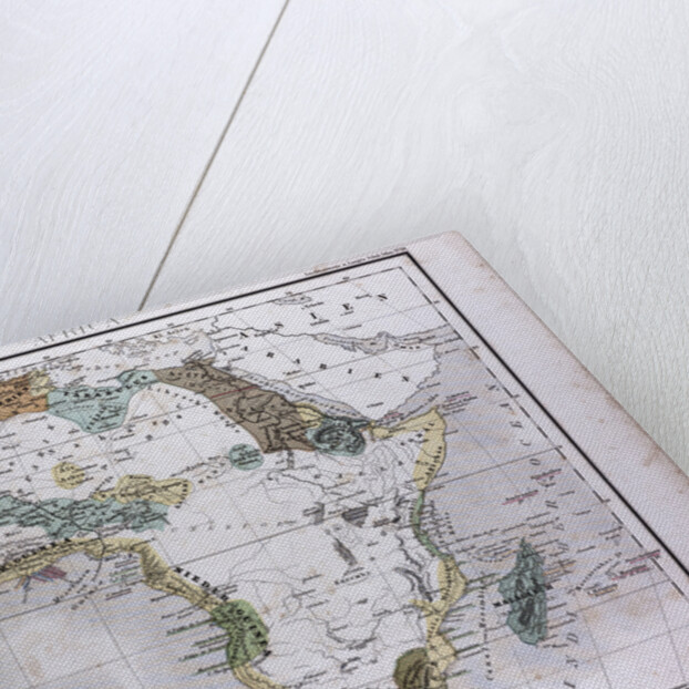 Africa Map, antique map 1869 by Th. von Liechtenstern and Henry Lange