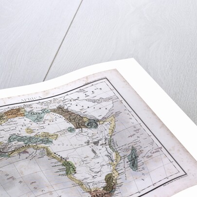 Africa Map, antique map 1869 by Th. von Liechtenstern and Henry Lange