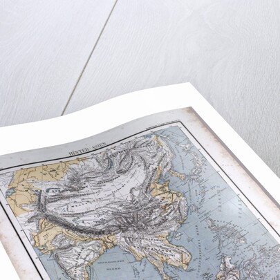 Asia, antique map 1869 by Th. von Liechtenstern and Henry Lange