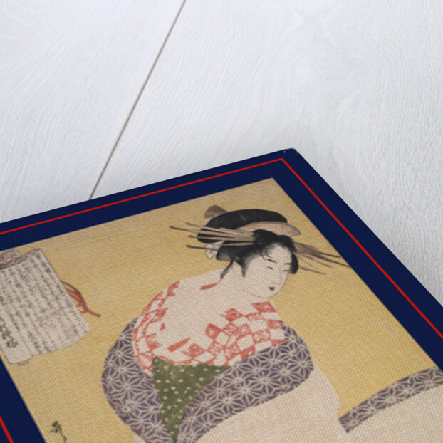 Shira-uchikake,The white surcoat by Utamaro Kitagawa