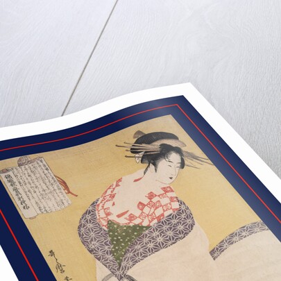 Shira-uchikake,The white surcoat by Utamaro Kitagawa