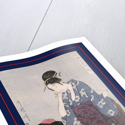 Hari-shigoto, Needlework by Utamaro Kitagawa